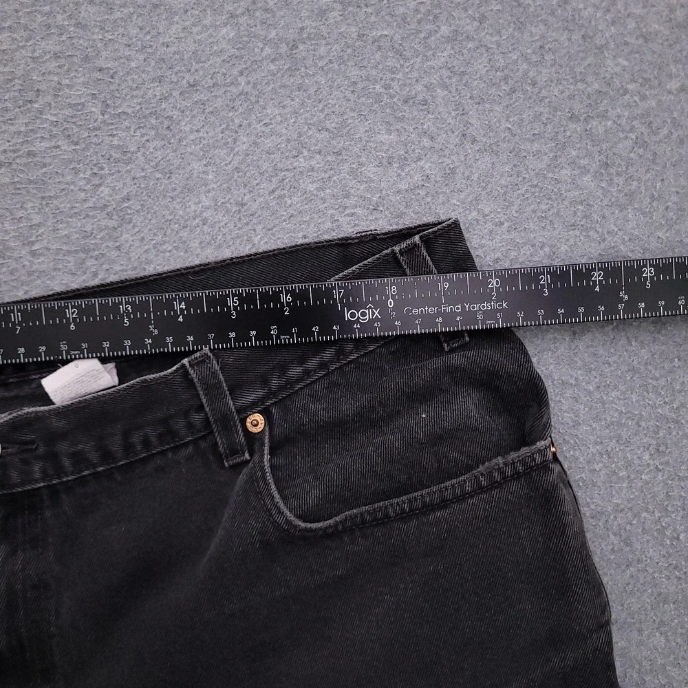 Levis 560 Jeans Mens 42x32 (40x31) Loose Fit Tapered Leg Black Distressed